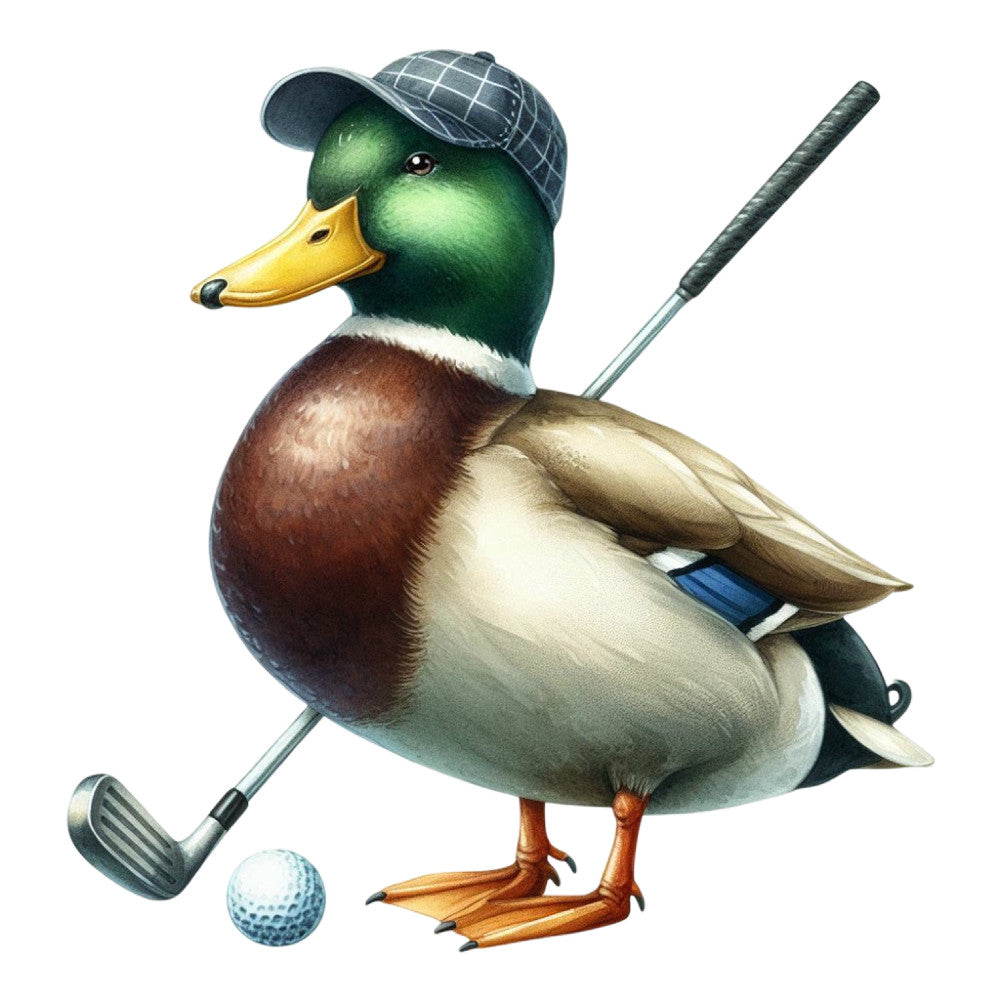 Golfing Mallard Fabric Panel 6