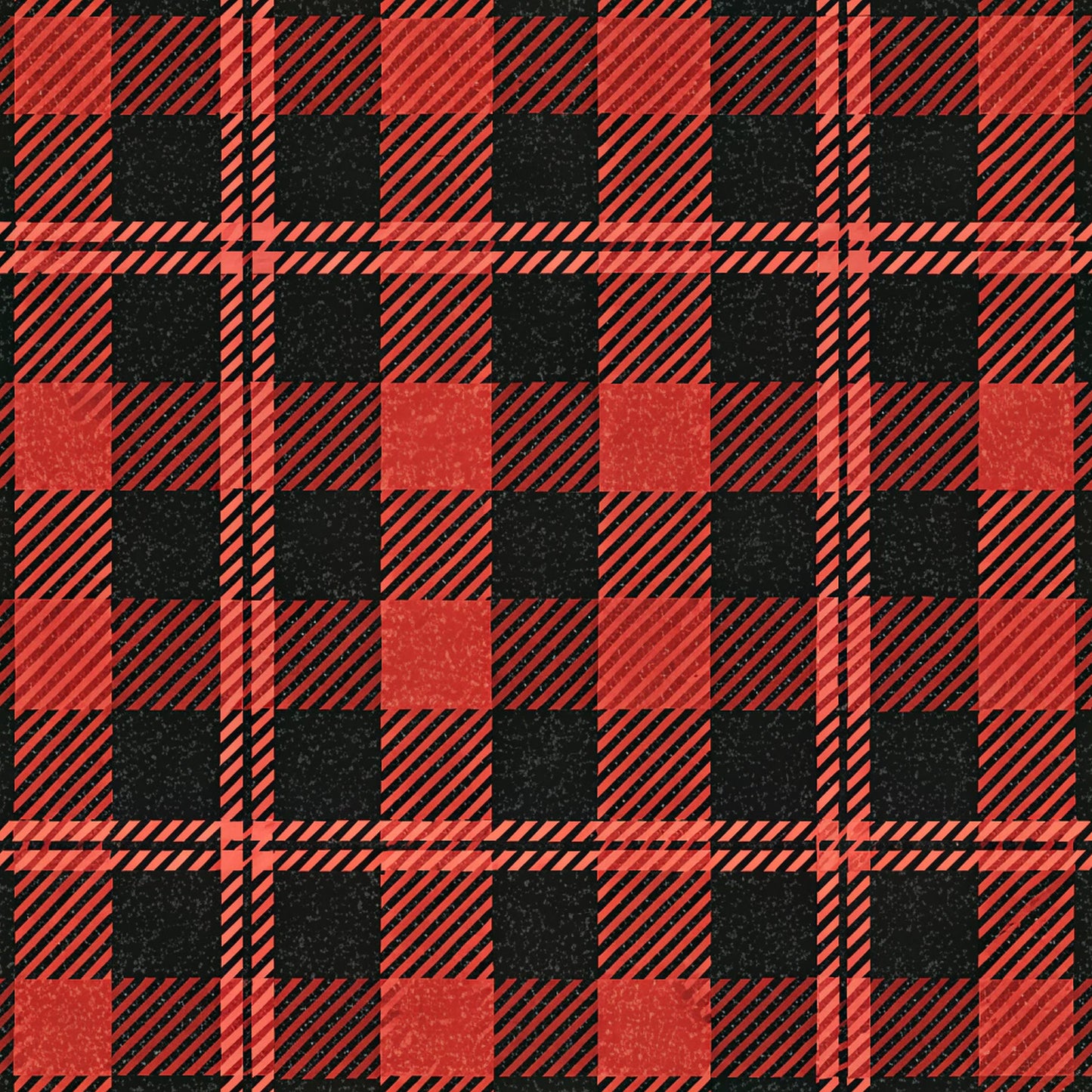 red, black, buffalo plaid, checkered pattern, gingham, plaid design, quilting cotton, fabric panel, diagonal stripes, geometric pattern, square blocks, two-tone, contrasting colors, rustic style, country pattern, lumberjack plaid, woven texture, alternating squares, cabin style, outdoor theme