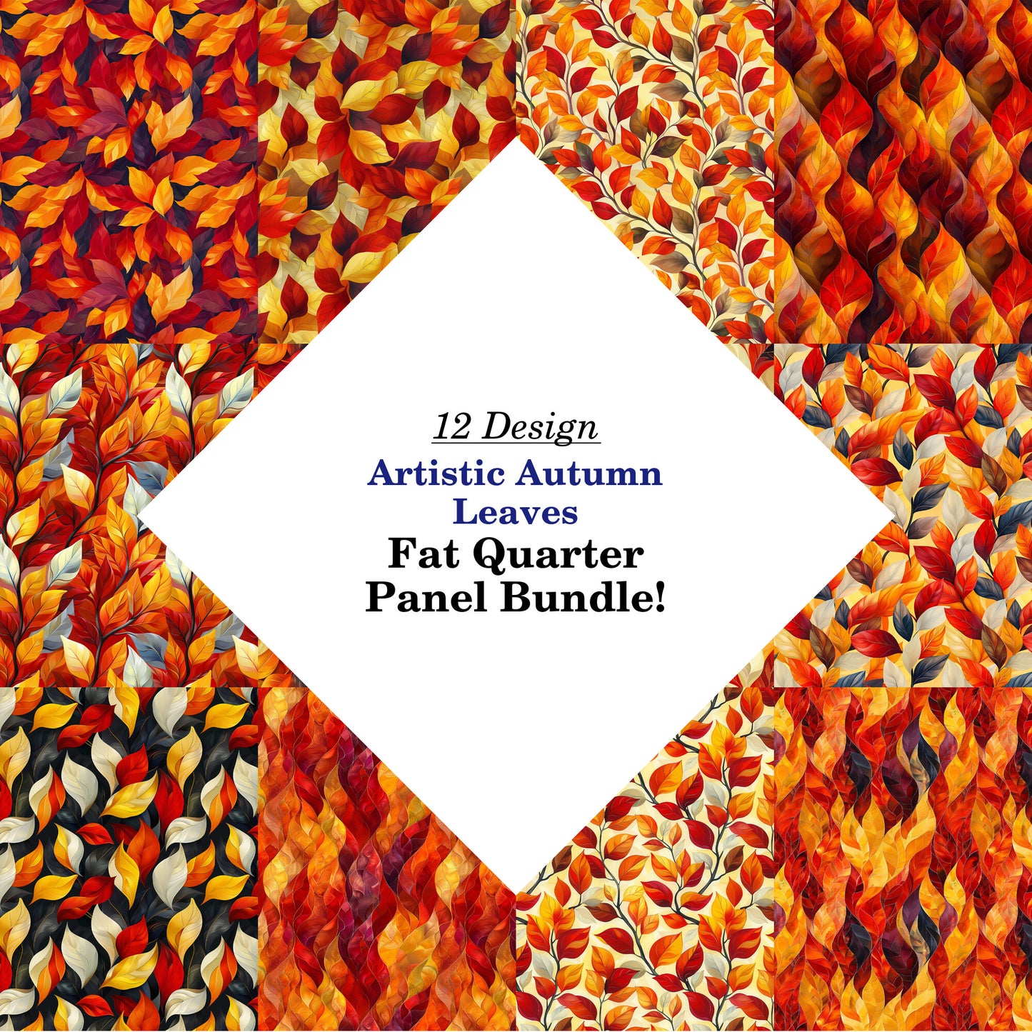 Artistic Autumn Leaves Fat Quarter Bundle