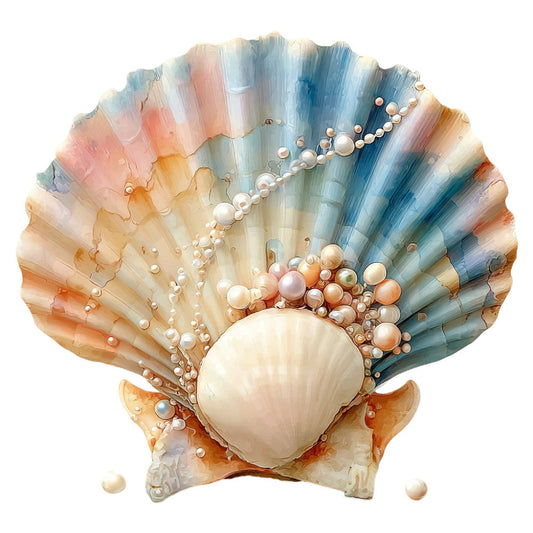 Colorful Seashell Fabric Panel 31