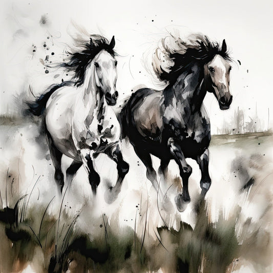 Wild Horses Fabric Panel 7