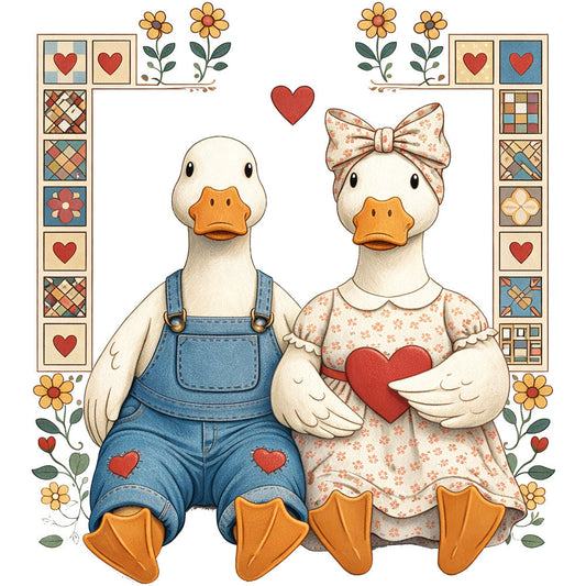 Duck Couple Fabric Panel 1