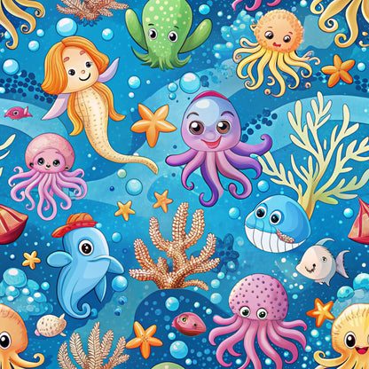 Magical Sea Pattern 12 Quilting Cotton Fabric