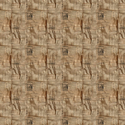 beige, tan, sepia, brown, vintage newspapers, aged paper, text columns, headlines, antique style, weathered appearance, nostalgic, quilting cotton, fabric panel, retro design, old-fashioned, faded print, newspaper clippings, historical feel, muted tones, repeating pattern