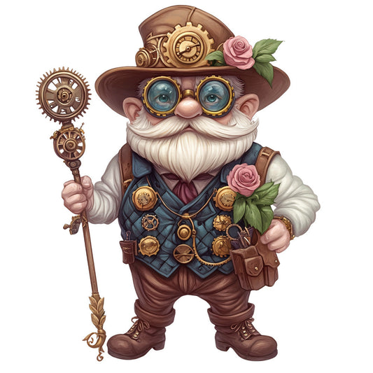 Steampunk Gnomes Fabric Panel 16