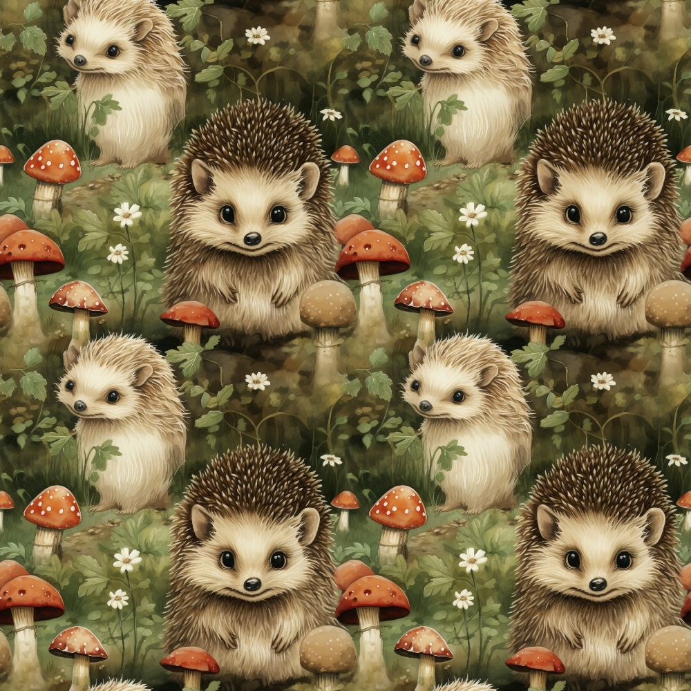 Daily Deal: Woodland Animals Pattern 8 Quilting Cotton Fabric - 45" x 1 Yard"