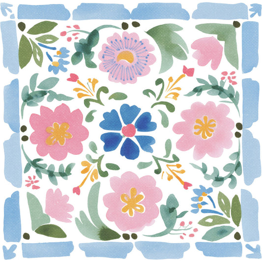 Floral Kaleidoscope Fabric Panel 46