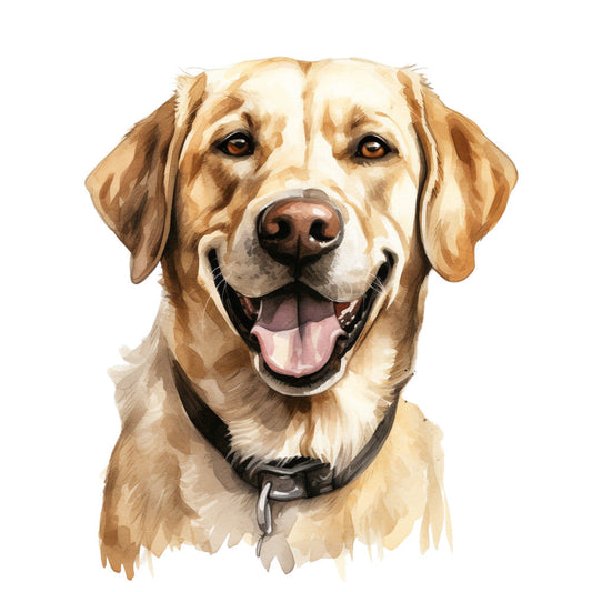 Watercolor Labrador Fabric Panel 39