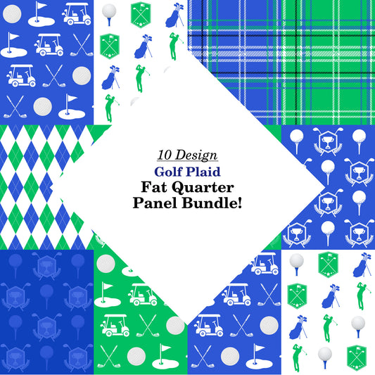 Golf Plaid Fat Quarter Bundle