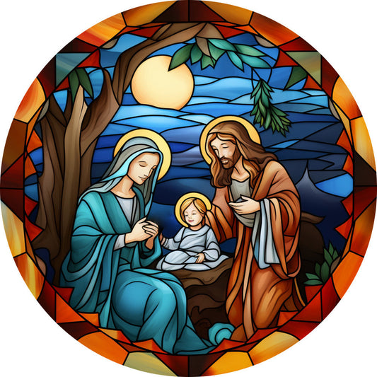 Nativity Christmas Ornaments Fabric Panel 23