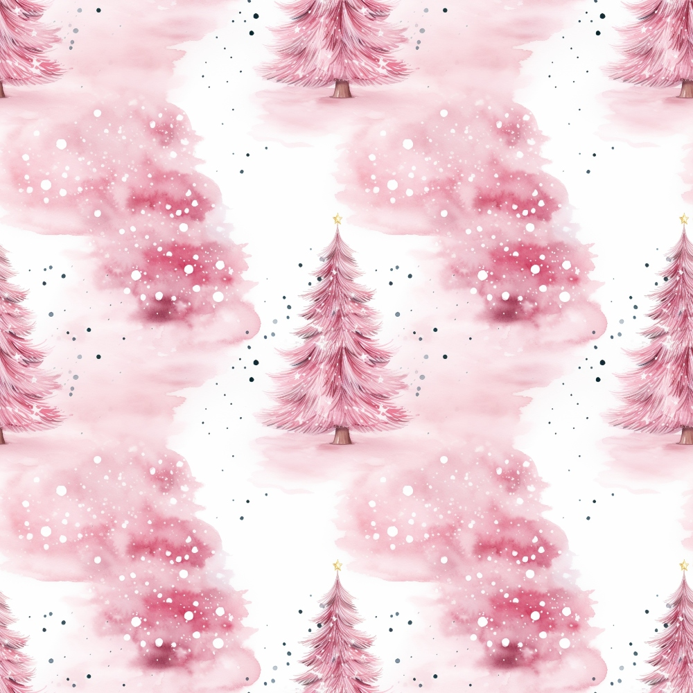 Daily Deal: Vintage Pink Christmas Pattern 2 Quilting Cotton Fabric - 45" x 1 Yard"