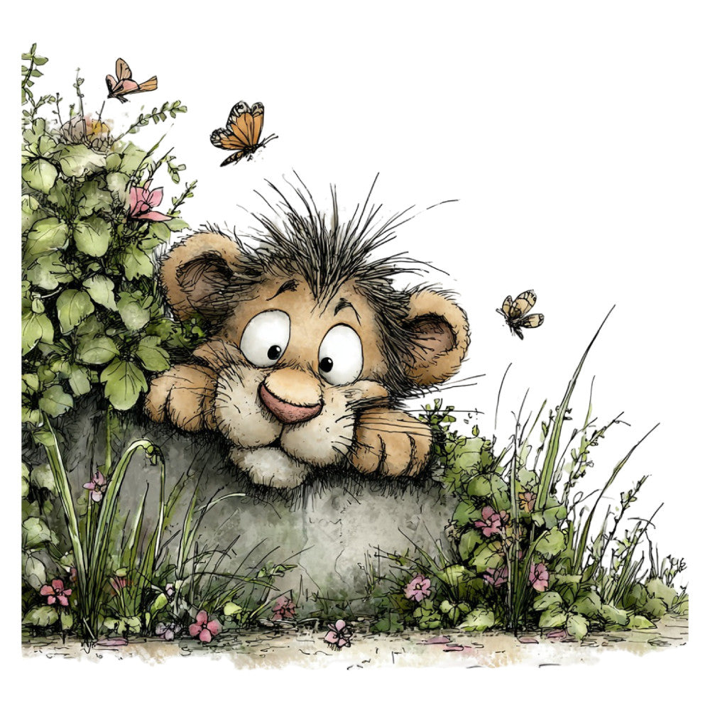 Whimsical Safari Animal Fabric Panel 29