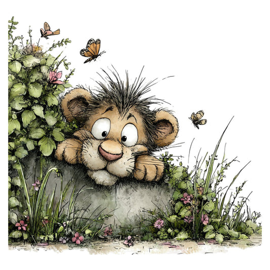 Whimsical Safari Animal Fabric Panel 29