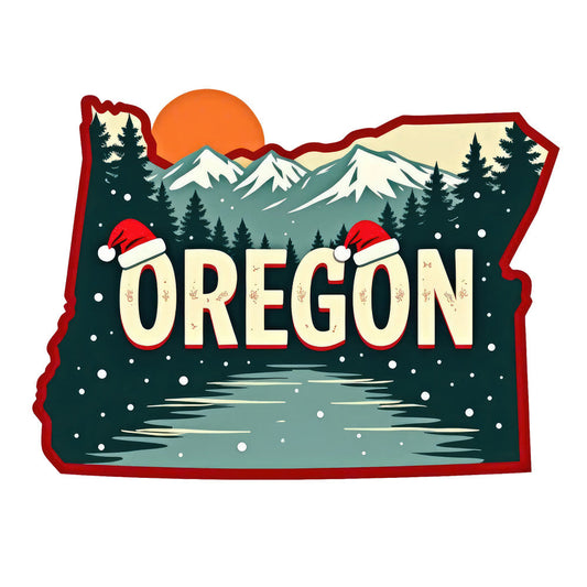 Christmas US States Fabric Panel 14
