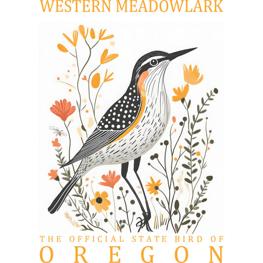 State Bird Poster Fabric Panel 48