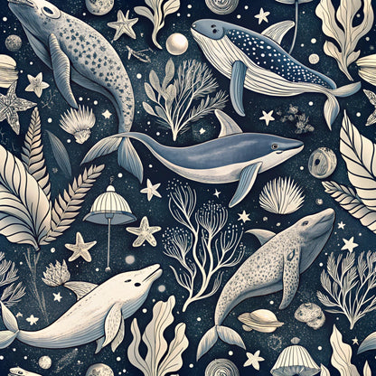 Magical Sea Pattern 9 Quilting Cotton Fabric