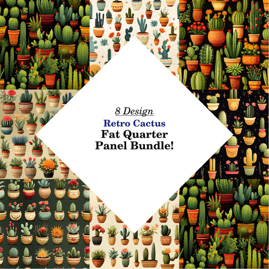 Retro Cactus Fat Quarter Bundle