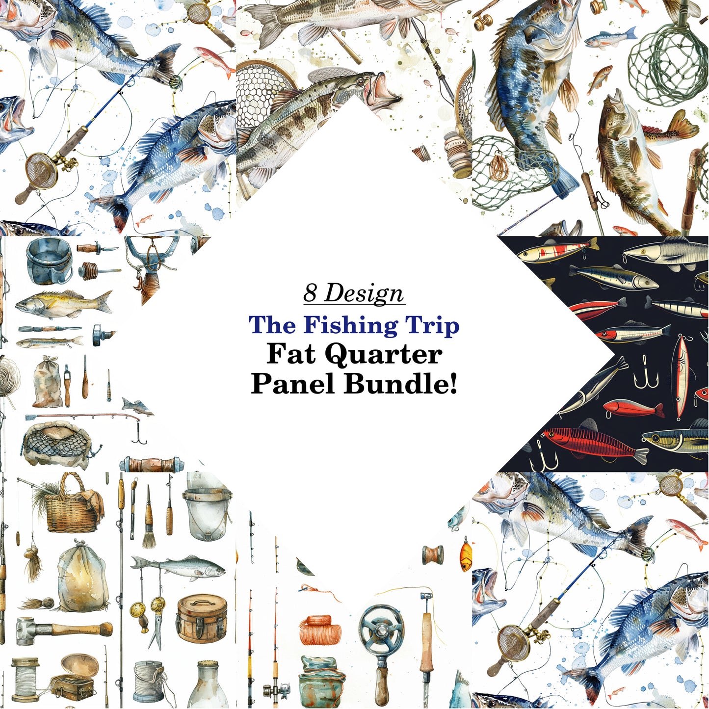 The Fishing Trip Fat Quarter Bundle