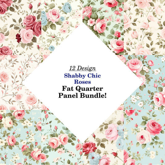Shabby Chic Roses Fat Quarter Bundle