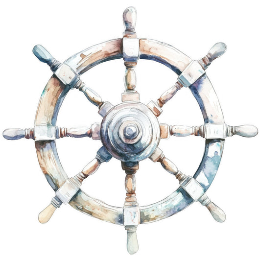 Watercolor Sailing Fabric Panel 5