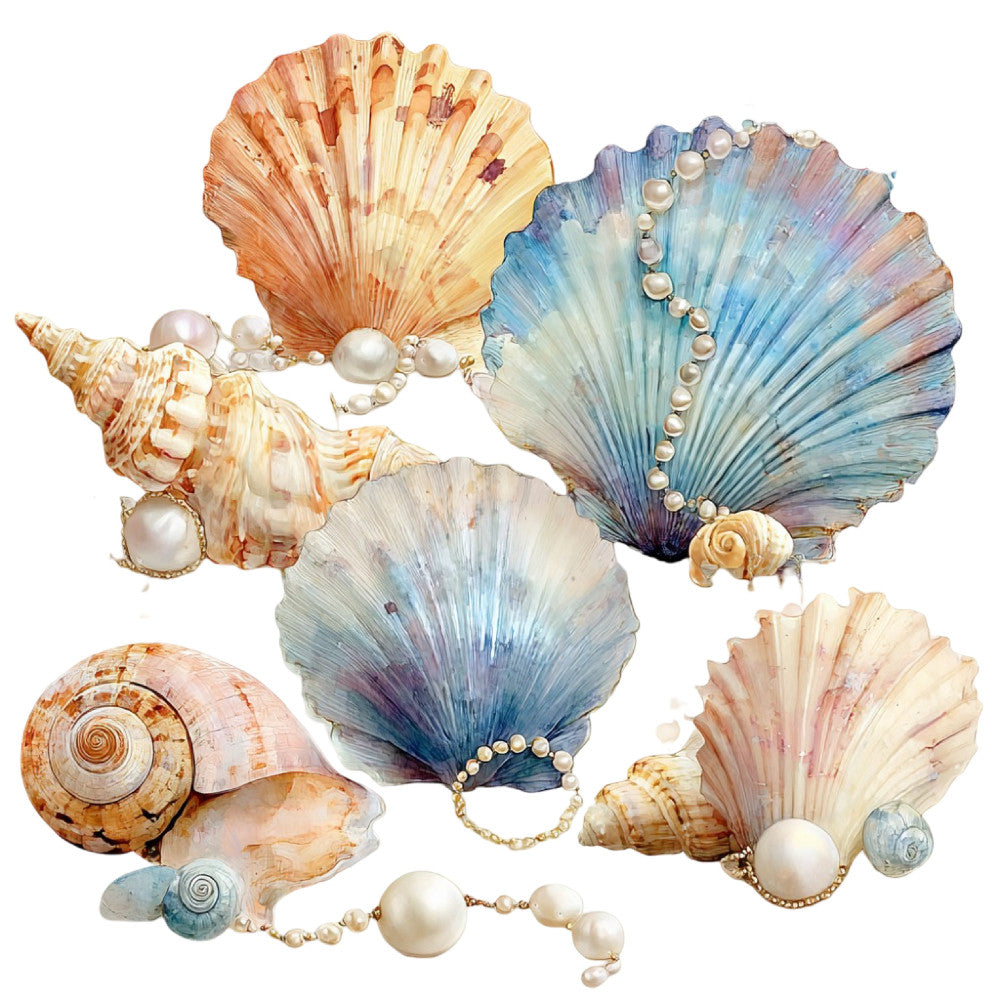 Colorful Seashell Fabric Panel 44