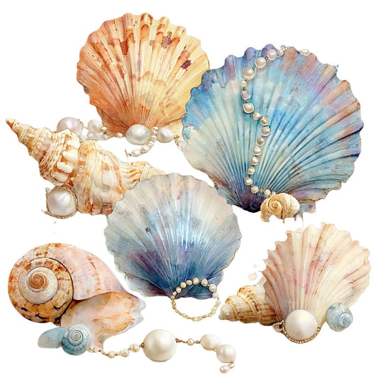 Colorful Seashell Fabric Panel 44