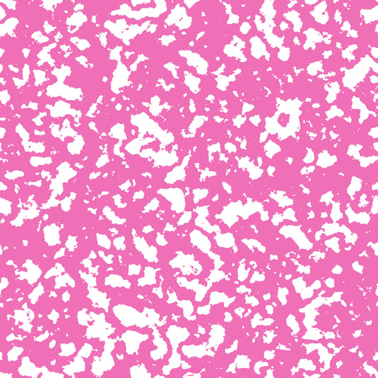 hot pink, bright pink, white, grunge pattern, distressed texture, splatter design, abstract pattern, weathered effect, cotton fabric, quilting panel, modern style, contemporary design, textured surface, paint splashes, artistic background, vibrant colors, crafting material, sewing fabric, decorative pattern
