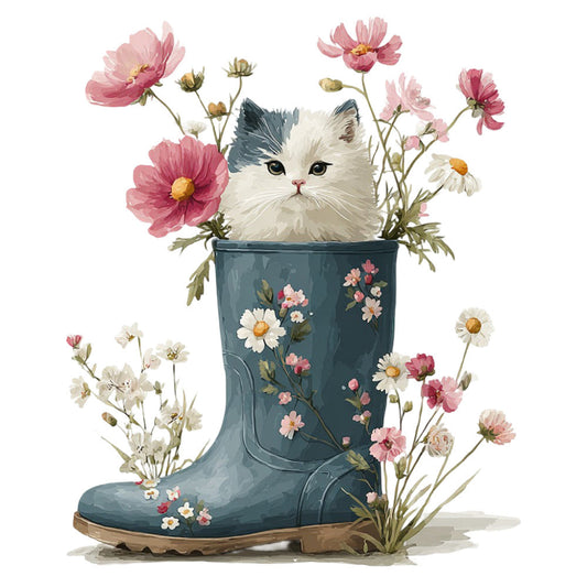Watercolor Kitten Fabric Panel 23
