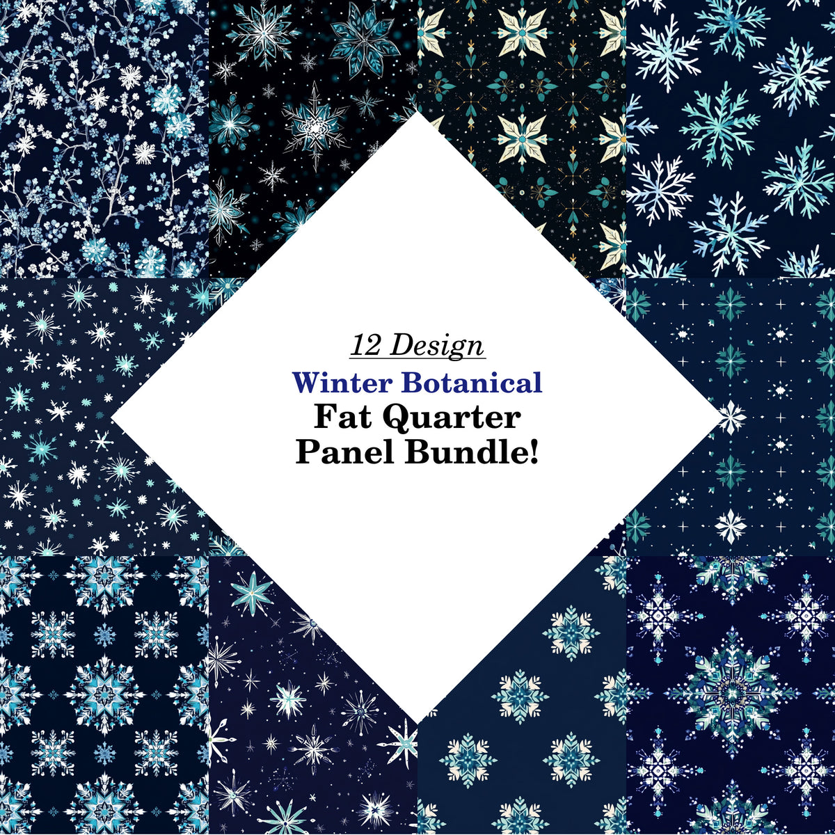 Winter Botanical Fat Quarter Bundle