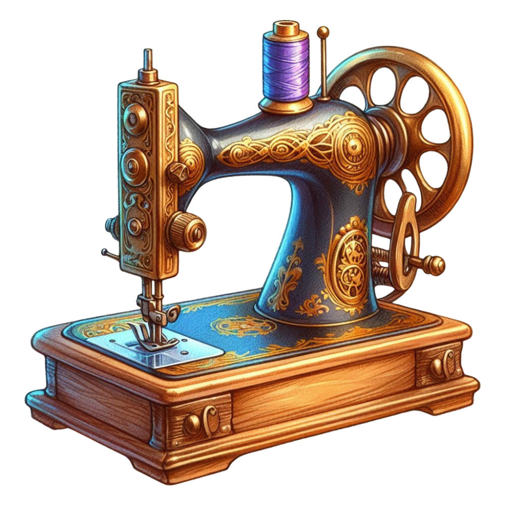 Vintage Sewing Machine Fabric Panel 12