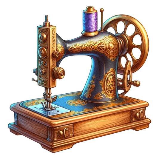 Vintage Sewing Machine Fabric Panel 12
