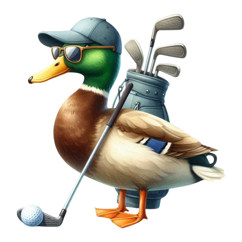 Golfing Mallard Fabric Panel 12