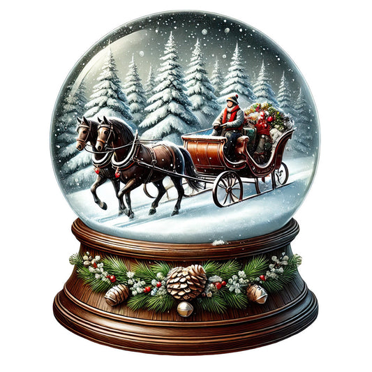 Christmas Snow Globes Fabric Panel 37