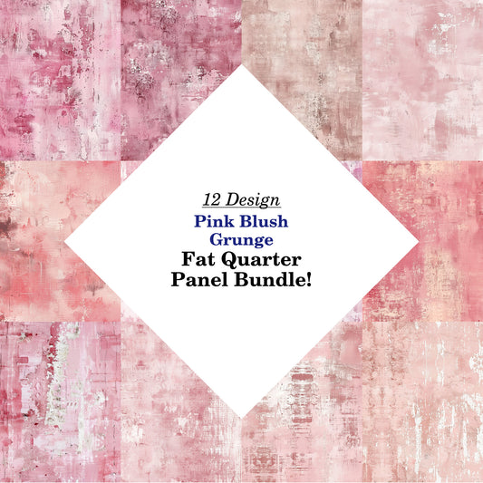 Pink Blush Grunge Fat Quarter Bundle