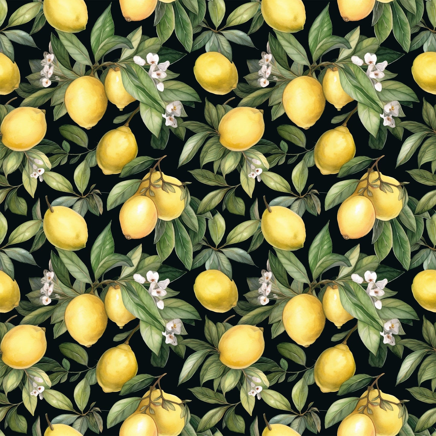 Daily Deal: Lemons and Citrus Sour Splash Pattern 6 Quilting Cotton Fabric - 118" x 1 Yard"