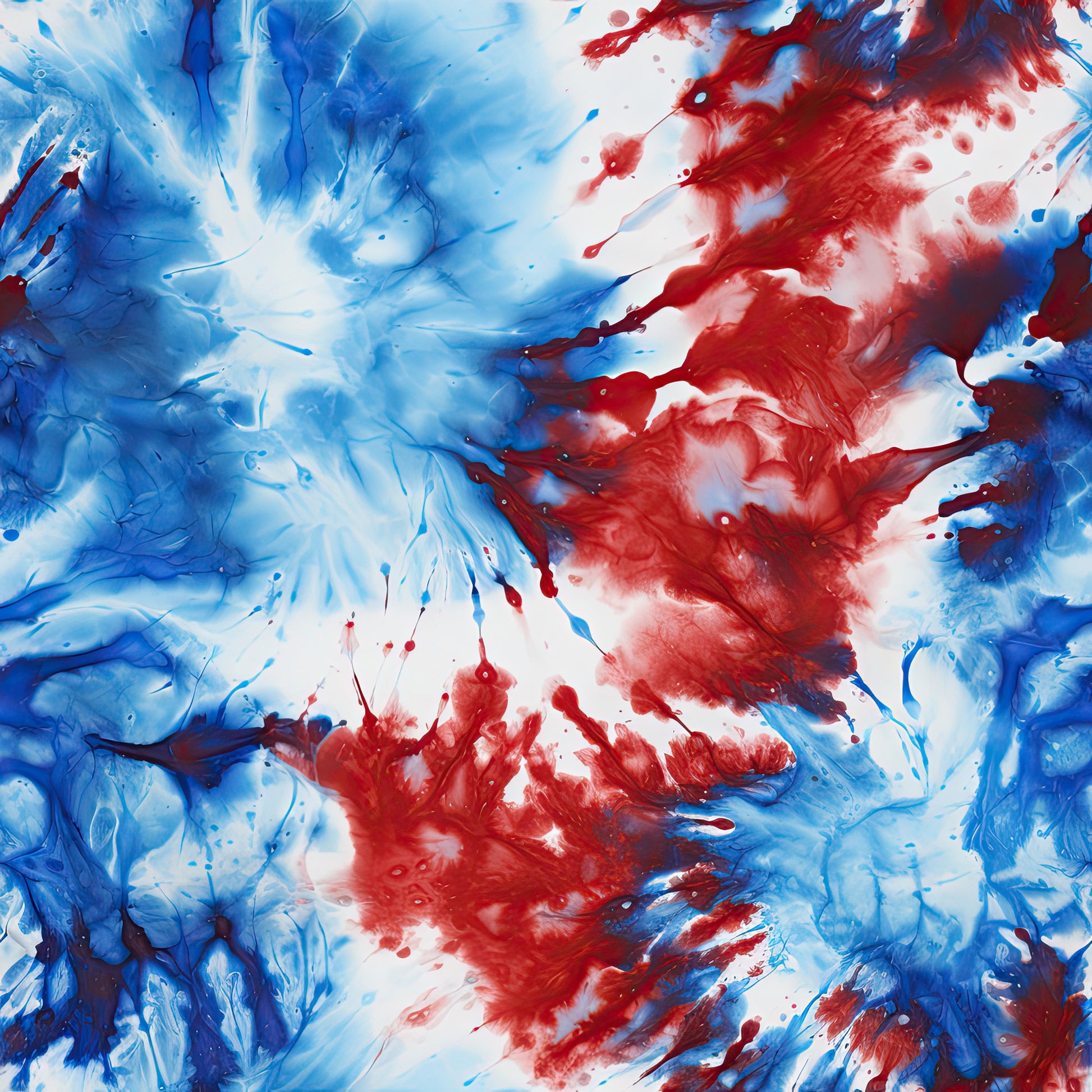 red, white, blue, tie-dye, patriotic, swirled pattern, marbled effect, abstract design, flowing colors, cotton fabric, quilting panel, americana theme, july 4th, independence day, fluid art style, organic shapes, vibrant colors, textile art, fabric panel, crafting material