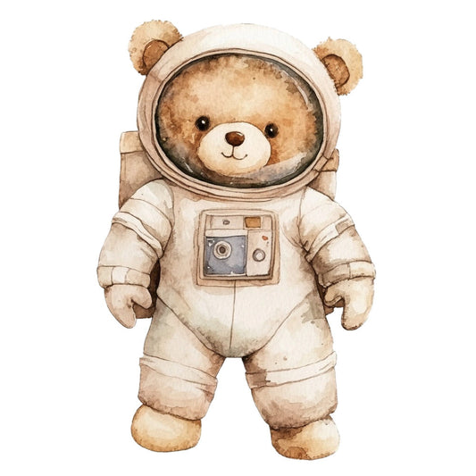 Watercolor Space Adventure Fabric Panel 15