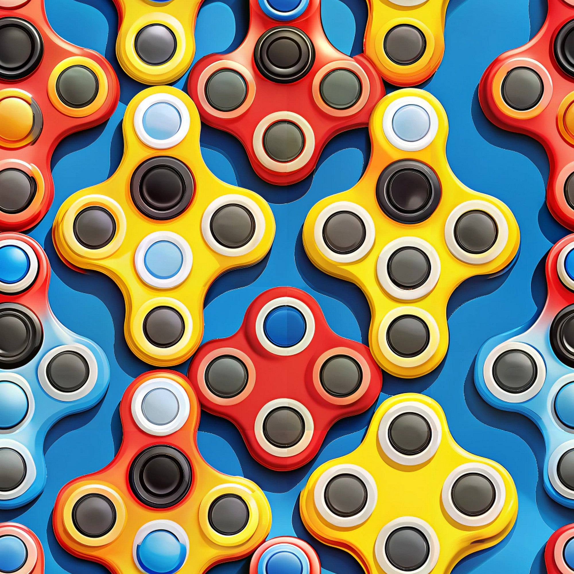 Fidget Spinner Pattern Colorful Fidget Spinner Pattern 2 Quilting Cotton Fabric ...