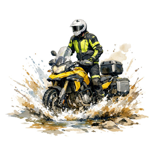 Watercolor Dirt Bike Fabric Panel 19