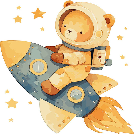 Baby Boy Space Galaxy Fabric Panel 39