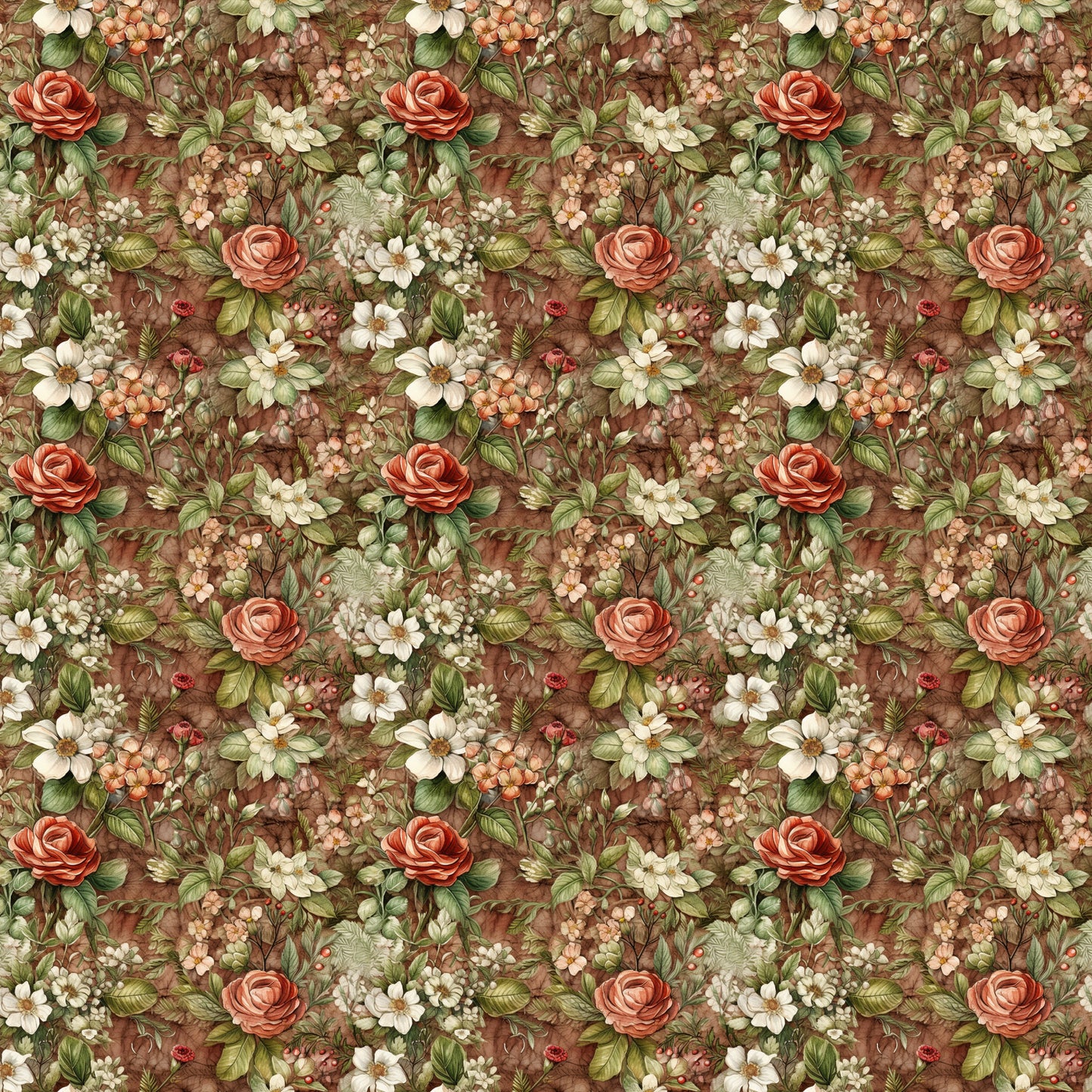 English Garden Pattern 3 Quilting Cotton Fabric