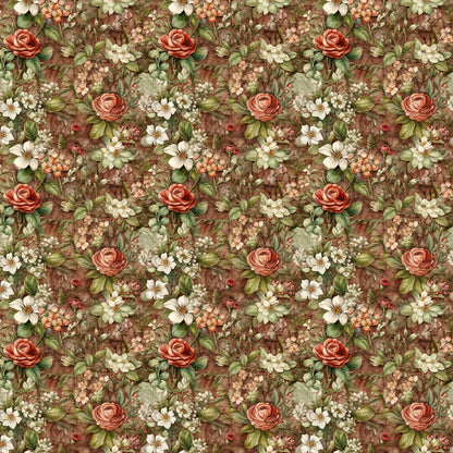 English Garden Pattern 3 Quilting Cotton Fabric