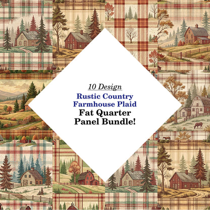 Rustic Country Farmhouse Plaid Fat Quarter Bundle