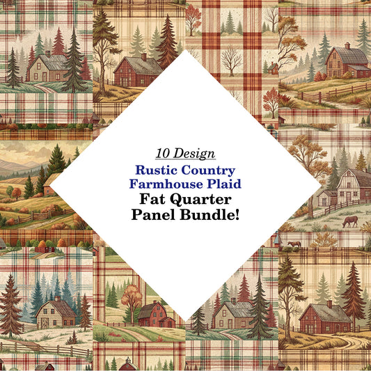 Rustic Country Farmhouse Plaid Fat Quarter Bundle