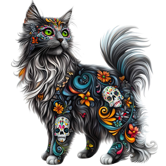 Cats de Los Muertos Fabric Panel 22