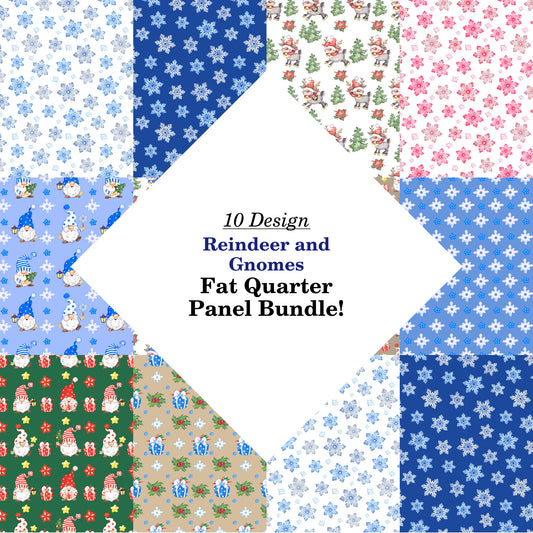 Reindeer and Gnomes Fat Quarter Bundle