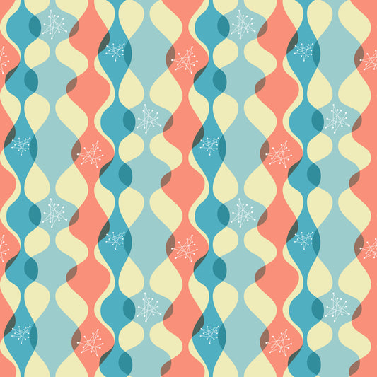 1950s Atomic Age Pattern 6 Quilting Cotton Fabric