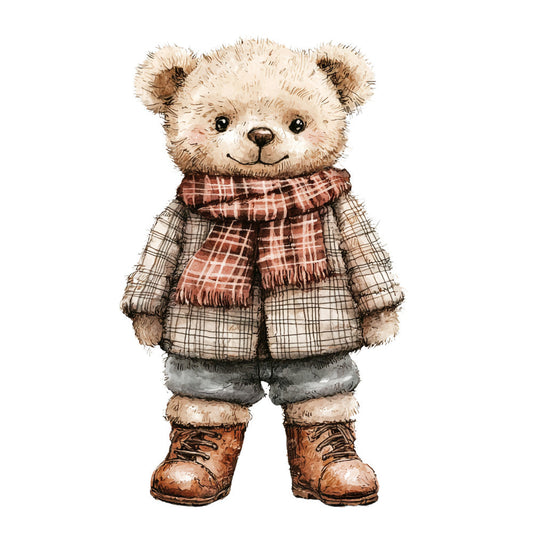 Classic Teddy Bear Fabric Panel 7