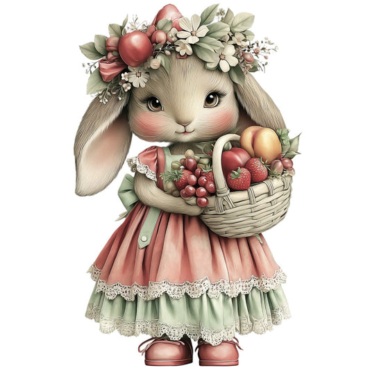 Summer Fruit Basket Animals Fabric Panel 33
