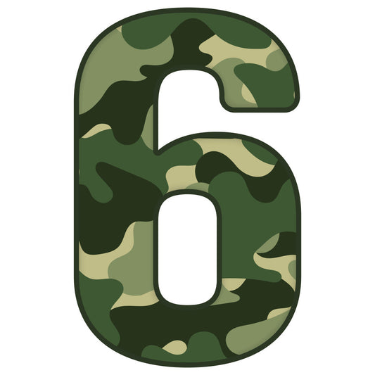 Green Camo Alphabet Fabric Panel 25